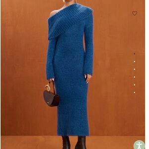 Cult Gaia Blue Knit Grayson Dress